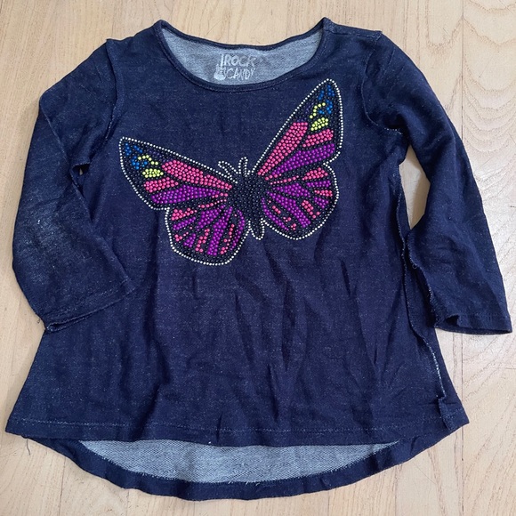 NWT Rock Candy Denny’s boutique butterfly studded shirt - Picture 1 of 2